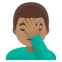 man facepalming: medium skin tone emoji in WEBP format