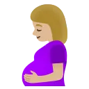 孕妇：中等偏浅肤色 emoji in WEBP format