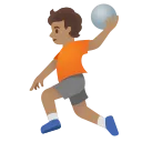 person playing handball: medium skin tone emoji in WEBP format