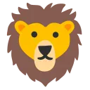 狮子 emoji in WEBP format