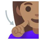 聋哑女性：中等肤色 emoji in WEBP format