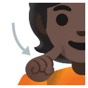 聋人：深色皮肤 emoji in WEBP format
