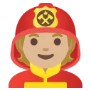 Download firefighter: medium-light skin tone emoji in WEBP format