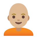 person: medium-light skin tone, bald emoji in WEBP format