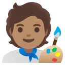 艺术家：中等肤色 emoji in WEBP format