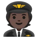 飞行员：深色皮肤 emoji in WEBP format