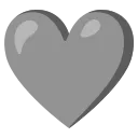 灰色心形 emoji in WEBP format