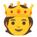 person with crown emoji in WEBP format