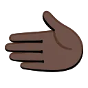 leftwards hand: dark skin tone emoji in WEBP format