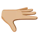 palm down hand: medium-light skin tone emoji in WEBP format