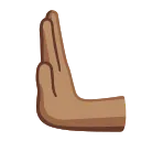 leftwards pushing hand: medium skin tone emoji in WEBP format