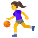 Download 女子拍球 emoji in WEBP format