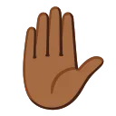 raised hand: medium-dark skin tone emoji in WEBP format