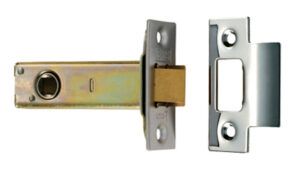 Eurospec Double Sprung Tubular Latches (2.5 Inch, 3 Inch, 4 Inch Or 5 Inch) - Satin Stainless Steel & Electro Brass Finish