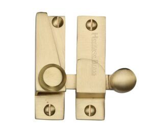 Heritage Brass Hook Plate Sash Fastener (69Mm X 20Mm), Satin Brass -