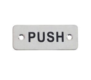 Zoo Hardware Zas Radius Push Finger Plates (75Mm X 30Mm), Satin Stainless Steel