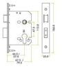 Zoo Hardware ZUKS76EPPCB Euro Profile Sash Lock - 76mm C/W Forend and Strike Powder Coated Black
