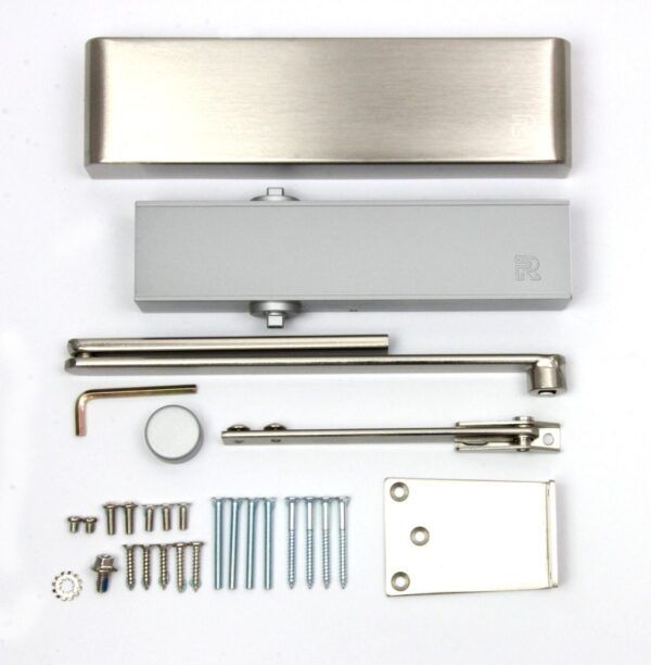 Rutland TS.9205 Door Closer, DABC c/w Semi-Radius Cover, Flatbar Armset Medium Bronze
