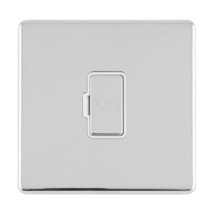 Eurolite Concealed 3mm 13Amp Unswitched Fuse Spur - Polished Chrome