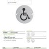 Zoo Hardware Zsa Door Sign - Disabled Facilities Symbol, Satin Aluminium
