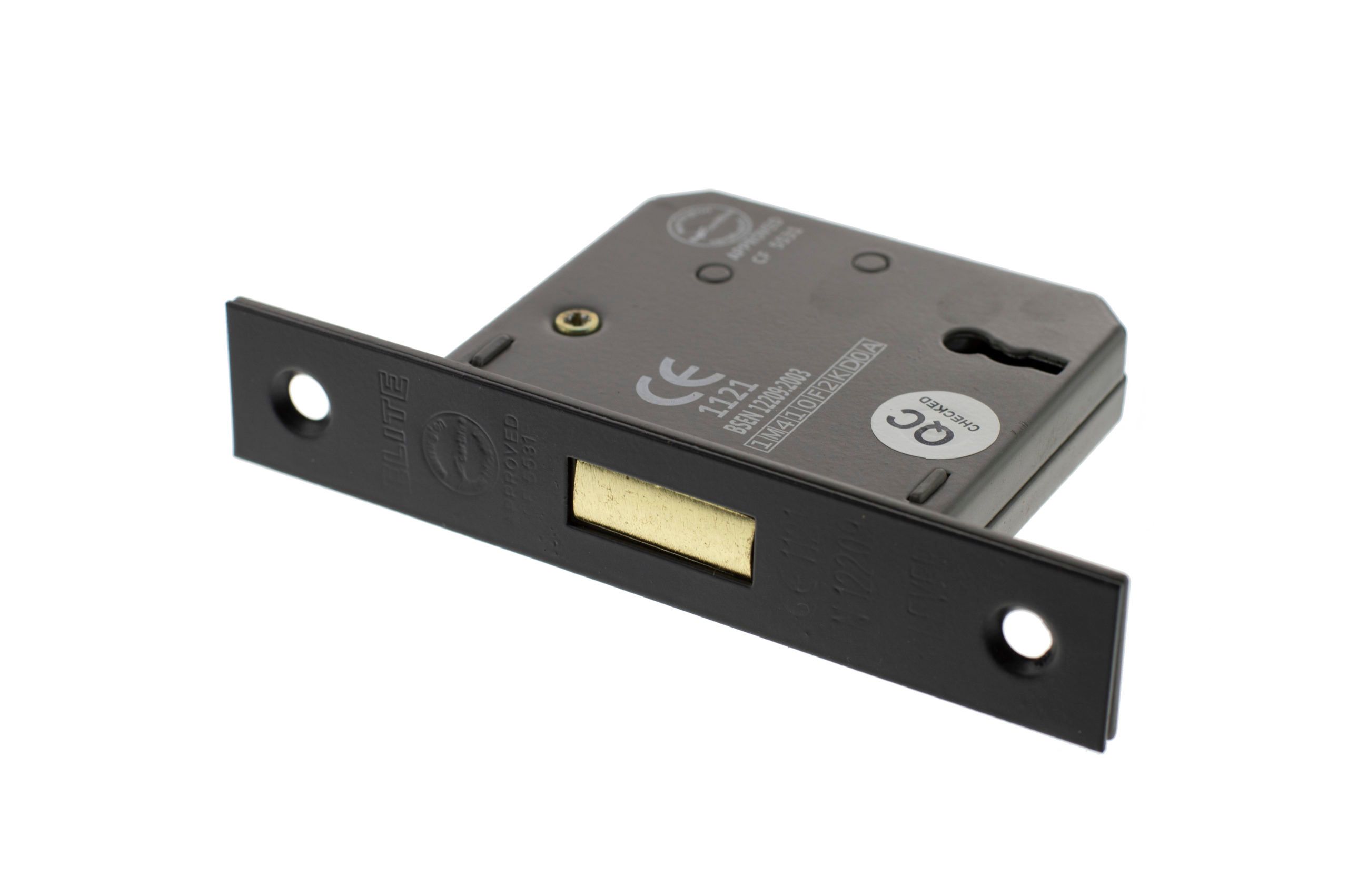 Atlantic 3 Lever Key Deadlock [CE] 3" - Matt Black