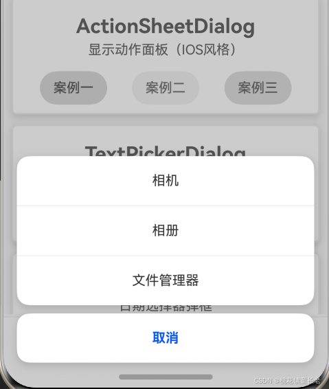 ActionSheetDialog