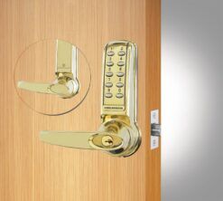 CODELOCKS CL4000 Electronic Digital Lock Tubular Mortice Latch PVD P/Brass