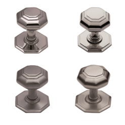 Oct Centre Door Knob - 100mm - Polished Chrome