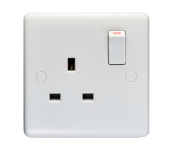 Eurolite Pl4090 Enhance White Plastic 13A 1 Gang Switched Socket Double Pole