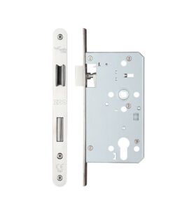 Zoo Hardware ZDL7260ESCR-PCW DIN Escape Sashlock- 72mm c/c 1 Pc Forend Radius Powder Coated White