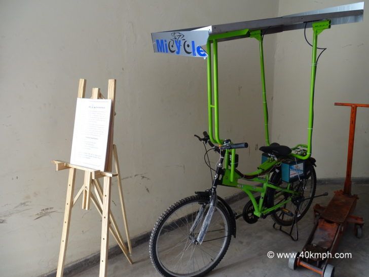 Eco-Solar Bicycle at Vintage And Classic Car Collection, The Palace, Udaipur, India