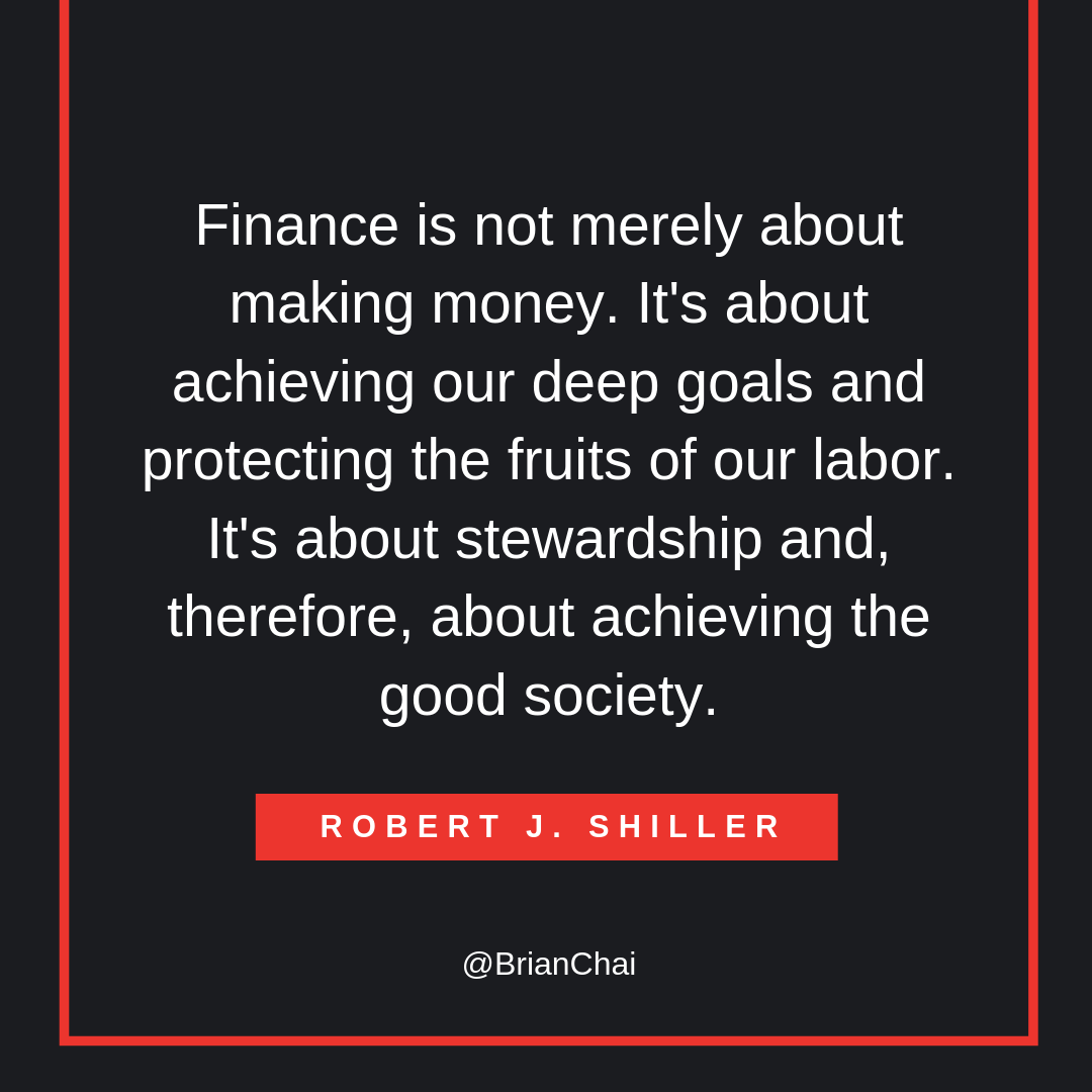 Finance and the good society a balanced approach